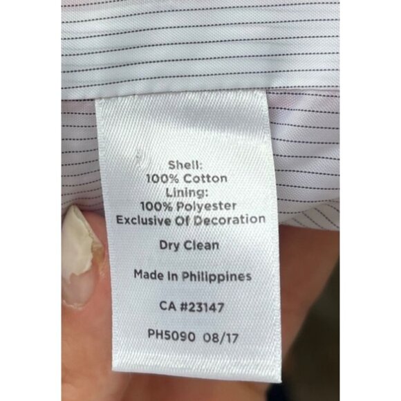 Talbots Tweed Red Blazer Size 14 Cotton Navy Gold Buttons Office Career Business - Picture 5 of 8